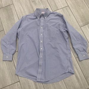 Brooks Brothers blue checkered button down shirt